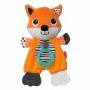 Baby Infantino | Infantino Cuddly Teether, Fox Character, 3 Textured Teething Places To Soothe Sore Gums, Bpa-Free Silicone, Soft Fabric Textures To Explore, Crinkle Sounds To Discover, For Babies 0M+