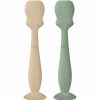 Baby Nearbyme | Large Size Baby Diaper Cream Spatula Applicator Soft Silicone Baby Butt Paste Spatula (2Pack,Blush/Mauve)