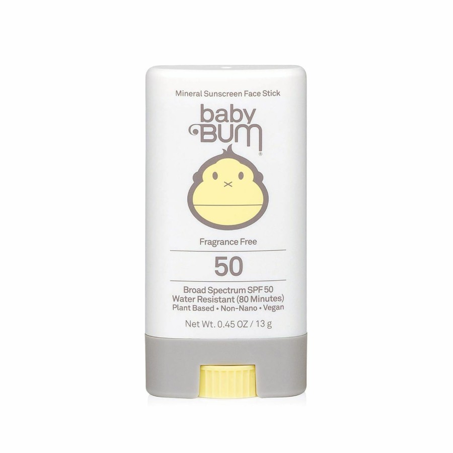 Baby Sun Bum | Sun Bum Baby Spf 50 Sunscreen Stick, Mineral Roll-On Uva/Uvb Face And Body Protection For Sensitive Skin, Fragrance Free, Travel Size, Unscented, 0.45 Oz