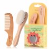 Baby Bobiolam | Yarramodes Baby Goat Hair Brush And Comb Set For Newborns & Toddlers| Eco-Friendly Safe Brush | Natural Wooden Comb | Soft Bristles For Cradle Cap | Perfect Baby Shower And Registry Gift