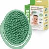 Baby haakaa | Haakaa Silicone Shampoo Brush - Cradle Cap Brush Comb - Baby Hair Scrubber - Scalp Massager For Newborns & Toddlers - 1Pk-Grey