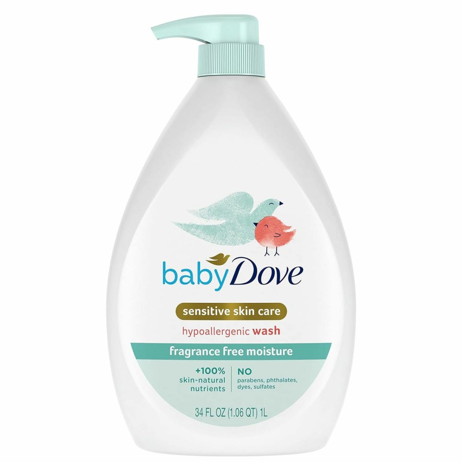 Baby Baby Dove | Baby Dove Baby Wash And Shampoo Baby Bath Products For Baby'S Delicate Skin Rich Moisture Washes Away Bacteria, Tear-Free And Hypoallergenic, 13 Fl Oz (Pack Of 3)