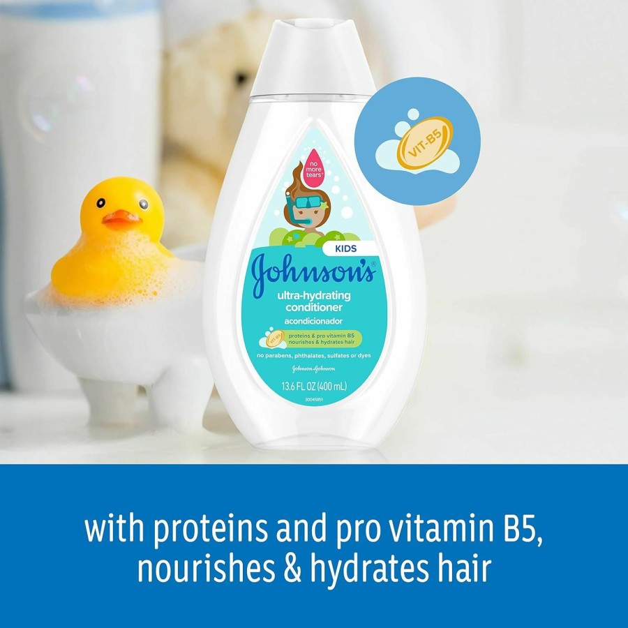 Baby Johnson's Baby | Johnson'S Baby Ultra-Hydrating Tear-Free Kids Conditioner With Pro-Vitamin B5, 13.6 Fluid Ounce