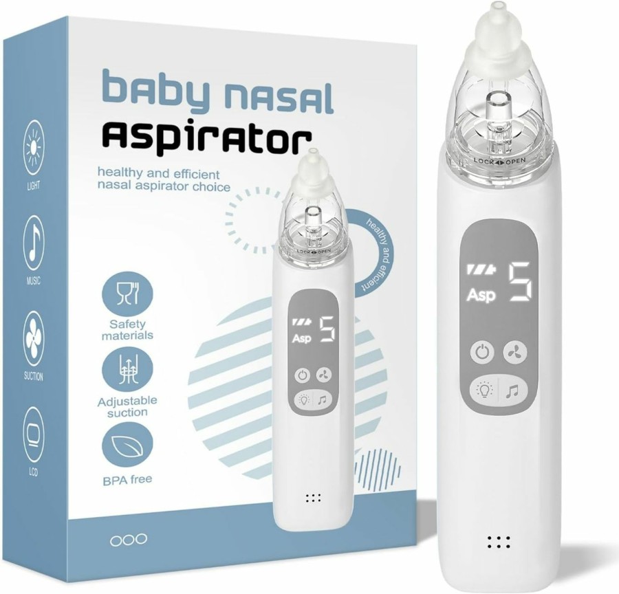 Baby X-Bosak | X-Bosak Baby Nasal Aspirator, Electric Nose Sucker With 5 Levels Suction, Soothing Light & Nursery Rhymes