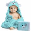 Baby FOREVERPURE | Foreverpure Baby Towels With Hood Baby Gifts Bath Hooded Towels For Baby X-Large Premium Organic Bamboo Cotton And Washcloths For Boy And Girl Ultra Soft Dog Perfect White 35 X 35 Inches