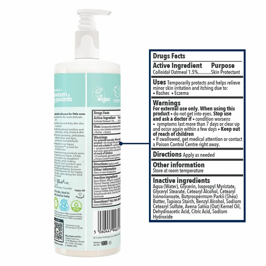 Baby Childs Farm | Childs Farm, Baby Lotion For Sensitive Skin And Eczema, Moisturizer For Dry Skin, 8.4 Oz, Lightly Fragranced, Vegan, Cruelty-Free