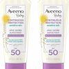 Baby Aveeno Baby | Aveeno Baby Continuous Protection Zinc Oxide Mineral Sunscreen Lotion For Sensitive Skin With Broad Spectrum Spf 50, Tear-Free, Sweat- & Water-Resistant, Travel-Size, 3 Fl. Oz