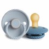 Baby FRIGG | Frigg Rope Natural Rubber Baby Pacifier | Made In Denmark | Bpa-Free (Powder Blue/Ocean View, 6-18 Months)