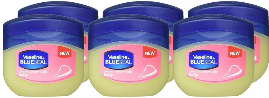 Baby Vaseline | Set Of Six Vaseline Baby Gentle Protective Petroleum Jelly- Travel Size, 1.7 Oz, 6 Count (Pack Of 1)