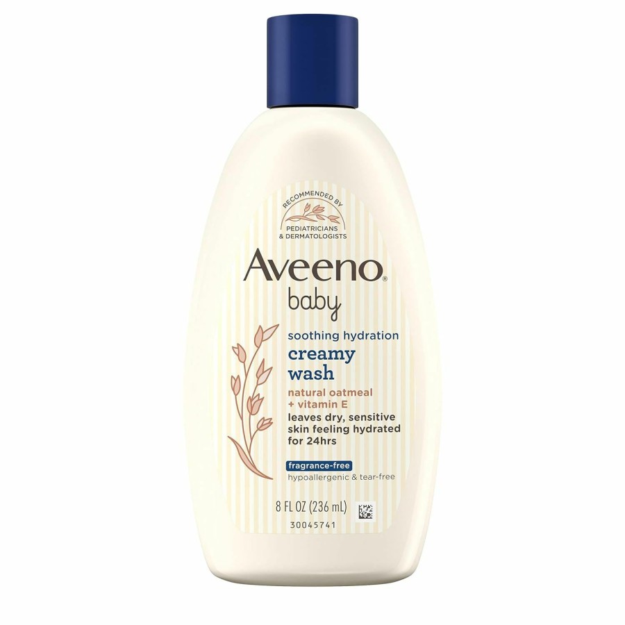 Baby Aveeno Baby | Aveeno Baby Soothing Hydration Creamy Body Wash With Natural Oatmeal, Baby Bath Wash For Dry & Sensitive Skin, Hypoallergenic, Fragrance-, Paraben- & Tear-Free Formula, 8 Fl. Oz