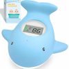 Baby IOG | Baby Bath Tub Thermometer - Bathtub Water Thermometer With Room Temperature - Safety Floating Whale Bathtub Toy - New Upgraded Mute Flashing Alert, Gift For Mom Newborn Infant