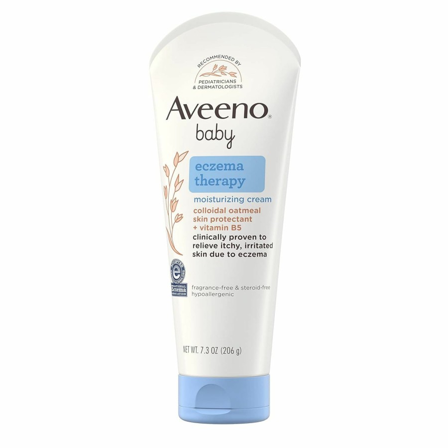 Baby Aveeno Baby | Aveeno Baby Eczema Therapy Moisturizing Cream, Natural Colloidal Oatmeal & Vitamin B5, Moisturizes & Relieves Dry, Itchy, Irritated Skin Due To Eczema, Paraben- & Steroid-Free, 12 Fl. Oz