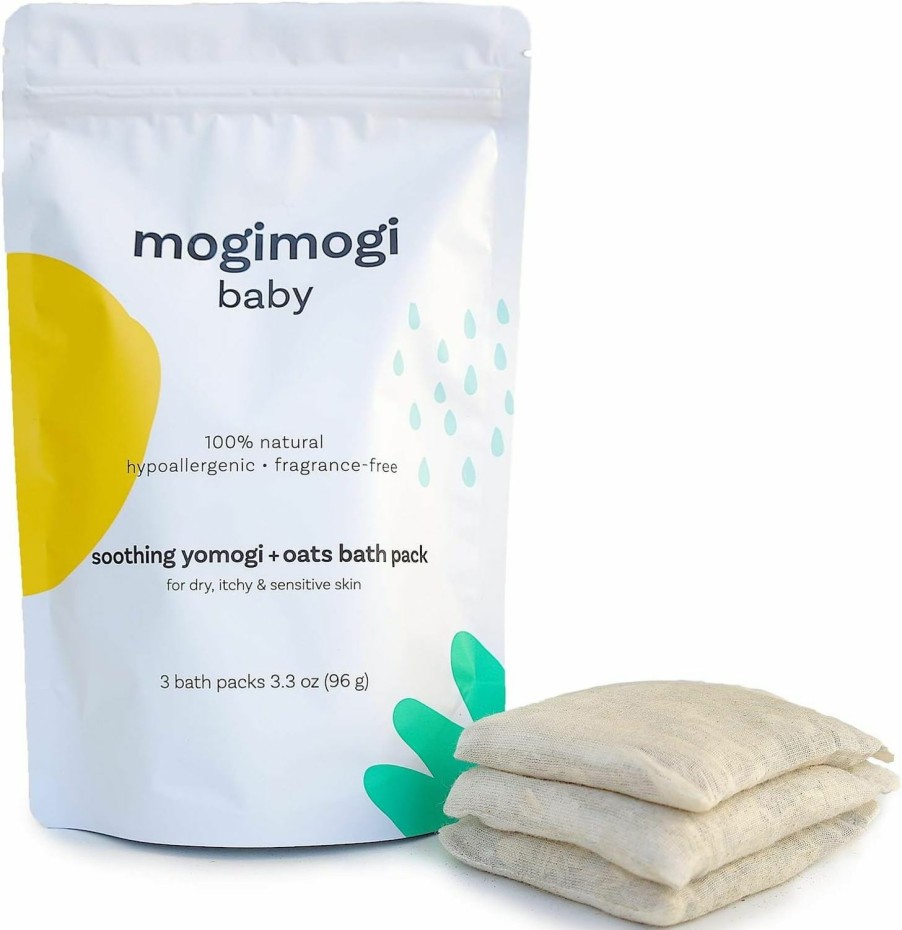 Baby mogimogi baby | Organic Oatmeal Soothing Bath Soak For Sensitive Skin, Baby & Kids All Natural & Fragrance-Free, 17 Oz (3 Packs) - Made In Usa By Mogimogi Baby