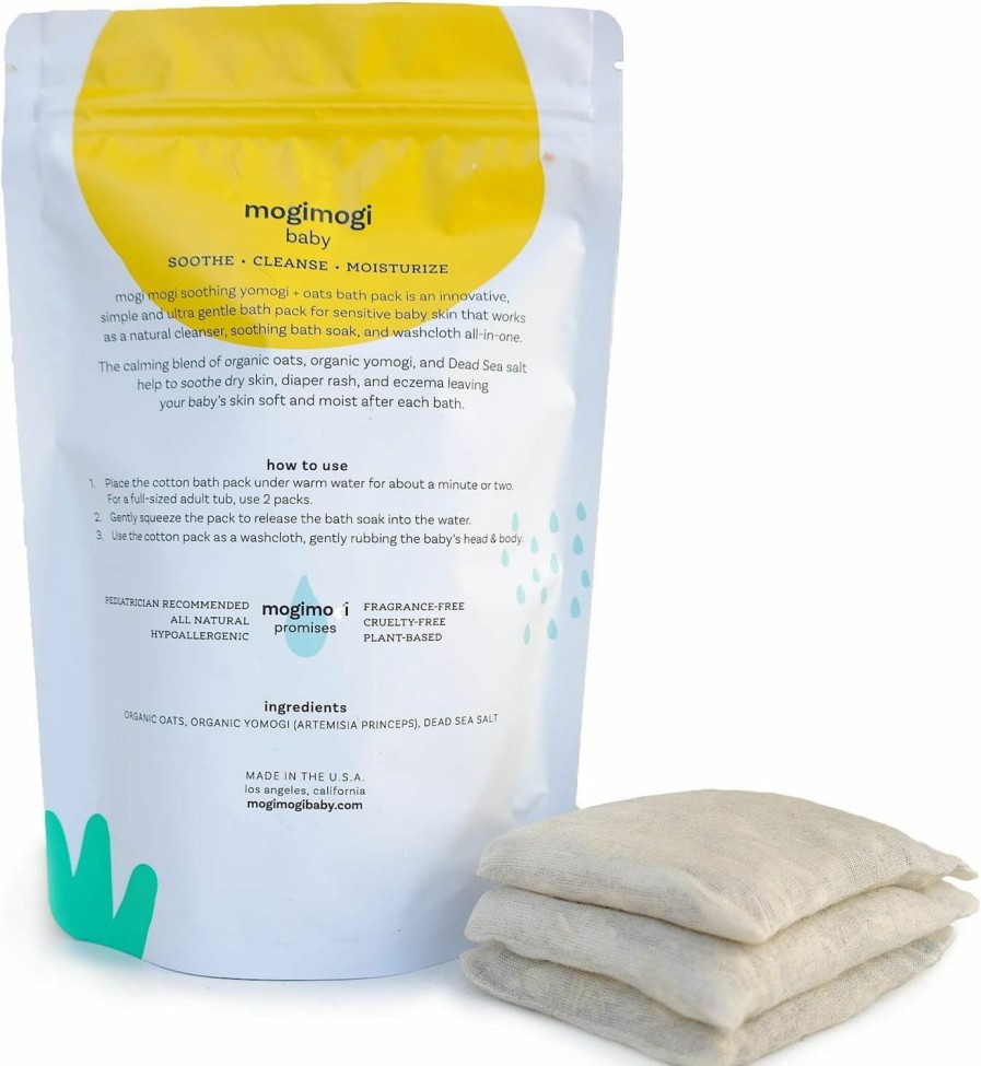 Baby mogimogi baby | Organic Oatmeal Soothing Bath Soak For Sensitive Skin, Baby & Kids All Natural & Fragrance-Free, 17 Oz (3 Packs) - Made In Usa By Mogimogi Baby