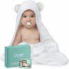 Baby MINIBOO | Miniboo Hooded Baby Towel - Ultra-Soft And Hypoallergenic Rayon From Bamboo Baby Towels For Newborns, Infants, And Toddlers - Super Absorbent Baby Bath Towels