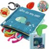 Baby bebe mondo | Baby Books Toys,Touch Feel Soft Crinkle Books For Babies,Toddlers Early Learning Infant Toys Tummy Time Sensory Baby Toys Books 6 To 12 Months Baby Gift Christmas Teether Ocean Fish Toy For Boys Girls