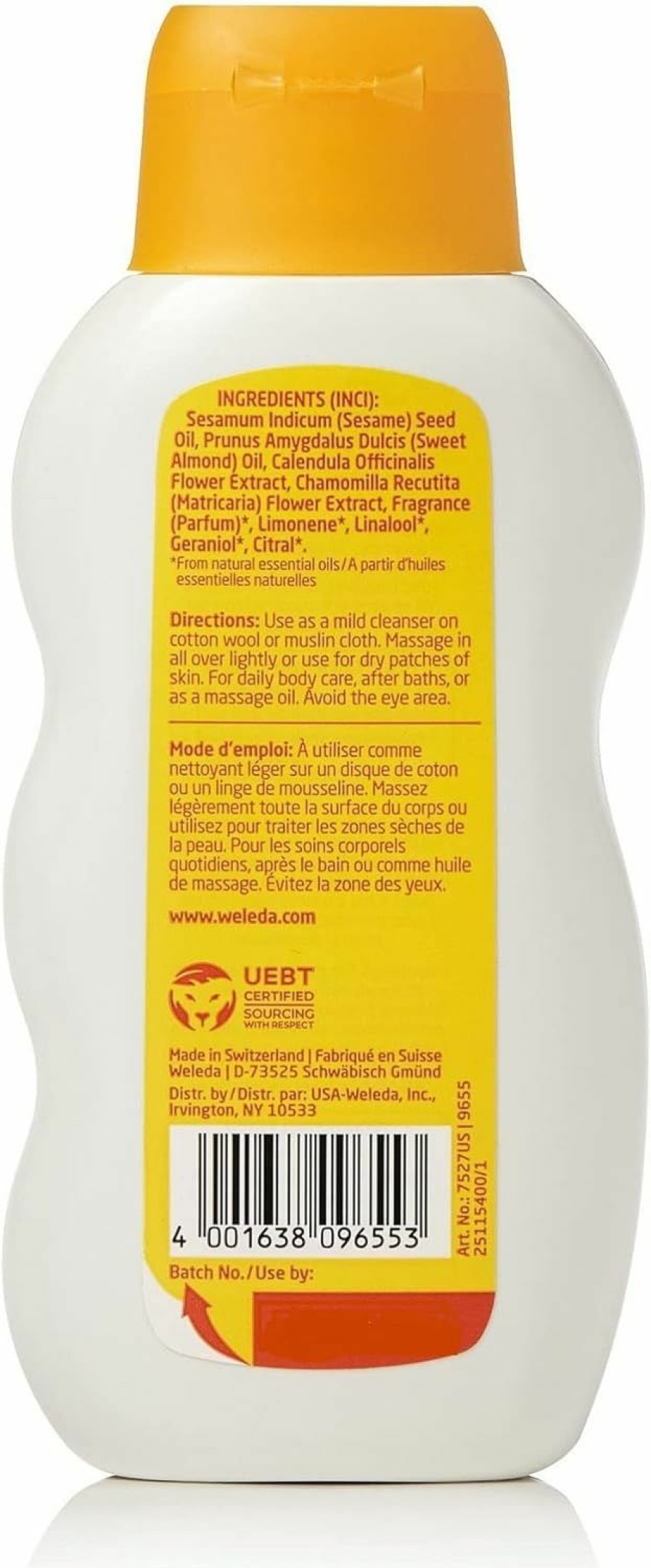 Baby Weleda | Weleda Baby Calendula Comforting Baby Oil, 6.8 Fluid Ounce, Plant Rich Baby Care With Calendula, Sweet Almond And Sesame Oils