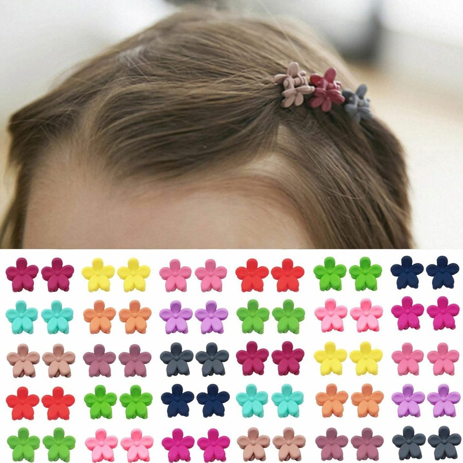 Baby Elesa Miracle | Elesa Miracle 60Pcs Baby Girl Mini Hair Claw Clips Flower Hair Bangs Pin Baby Girl Hair Accessories Clips