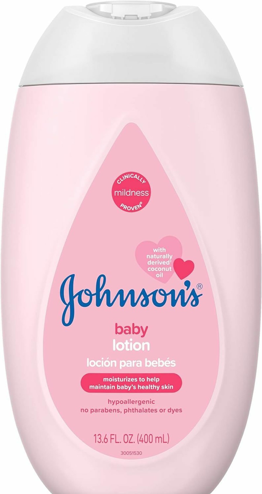 Baby Johnson's Baby | Johnson'S Baby Moisturizing Mild Pink Baby Lotion With Coconut Oil For Delicate Baby Skin, Paraben-, Phthalate- & Dye-Free, Hypoallergenic & Dermatologist-Tested, Baby Skin Care, 13.6 Fl. Oz