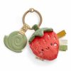 Baby Itzy Ritzy | Itzy Ritzy Itzy Pal Infant Toy & Teether; Includes Lovey, Crinkle Sound, Textured Ribbons & Silicone Teether, Strawberry