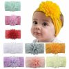 Baby AYCHLG | Aychlg Baby Girls Nylon Headbands 9Pcs, Chiffon Flowers Newborn Infant Toddler Hairbands And Child Hair Accessories (Multicolored-9Pcs)