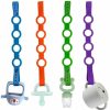 Baby SMAutoLife | 4Pk Toy Safety Straps, Stretchable Silicone Pacifier Clips Baby Toddler Bottle Toy Harness Straps For Strollers, High Chair, Shopping Trolley,Cars,Hanging Baskets,Cribs,Bags