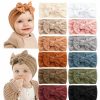 Baby Prohouse | Prohouse 12 Pcs Baby Headbands Handmade Super Stretchy Soft Nylon Hairbands Hair Bows Hair Accessories For Baby Girls Newborn Infant Toddlers Kids(Clay)