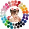 Baby BBGifts | 50Pcs Baby Girls Hair Ties 2Inch Chiffon Flower Bows Rubber Bands Soft Elastics Ponytail Holders Accessories For Infants Toddlers Kids Children Set Of 25 Pairs