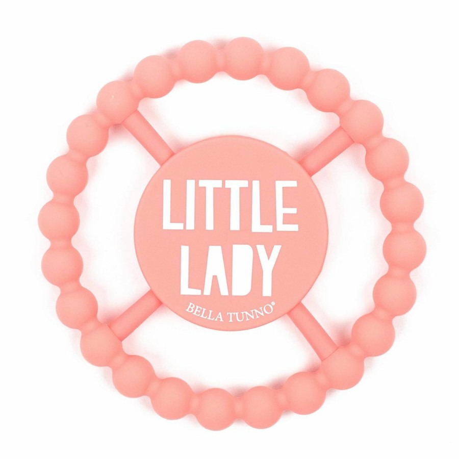 Baby BELLA TUNNO | Bella Tunno Happy Teether For Girls Soft & Easy Grip Baby Girl Teether Toy, Silicone Teether Ring To Help Soothe Gums, Non-Toxic And Bpa Free, Little Sis