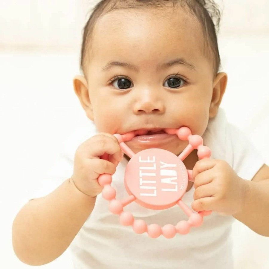 Baby BELLA TUNNO | Bella Tunno Happy Teether For Girls Soft & Easy Grip Baby Girl Teether Toy, Silicone Teether Ring To Help Soothe Gums, Non-Toxic And Bpa Free, Little Sis