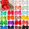 Baby DED | Ded 20 Pcs 8\" Hair Bows Clips Boutique Grosgrain Ribbon Big Large Bows Alligator Hair Accessories For Baby Girls Teens Kids