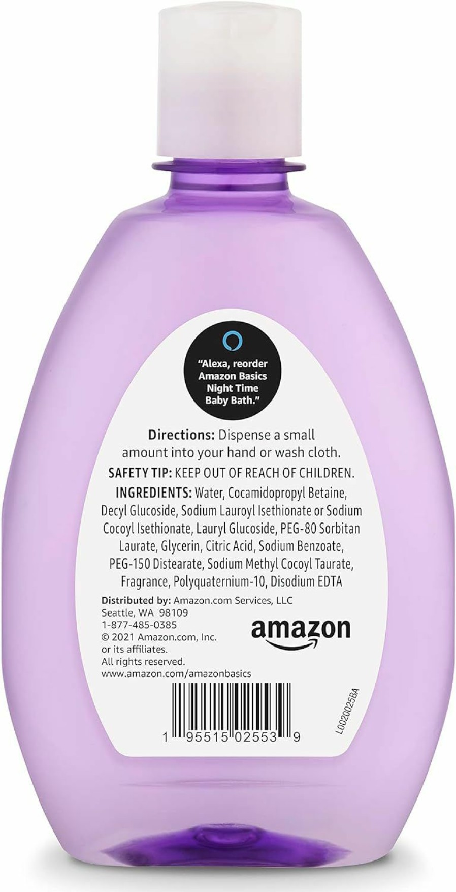 Baby Amazon Basics | Amazon Basics Night-Time Baby Bath, Lightly Scented, 13.6 Fl Oz (Pack Of 1) (Previously Solimo)