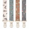 Baby Stadela | Stadela Baby Pacifier Clip Holder - Girl Or Boy Unisex 4 Pack Gift Set - Retro Checker And Smiley Faces Design (Good Vibes)