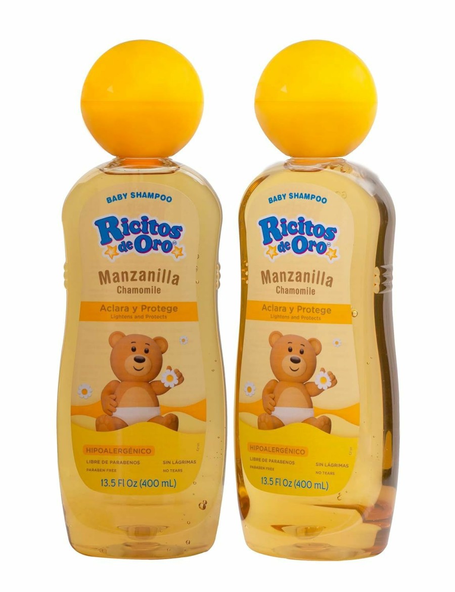 Baby Ricitos de Oro | Ricitos De Oro, Baby Shampoo Cleansing And Lightening Baby Shampoo With Chamomile, Paraben Free, Hypoallergenic 2-Pack Of 13.5 Fl Oz Each, 2 Bottles