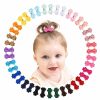 Baby YHXX YLEN | Baby Hair Clips Bows For Girls Mini Fully Lined Baby Bows Grosgrain Ribbon 1.2\" Tiny Hair Bows Clips For Baby Girls Infant Fine Hair 40Pcs (20Colors In Pairs)