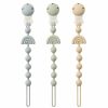 Baby Andy Bear | Baby Pacifier Clips One Piece Binky Clip Holder Silicone Teether Clip Pacifier Straps With Clip Baby Teether Toys For Boys And Girls Set Of 3 Andy Bear-Ivory+Sage+Blush