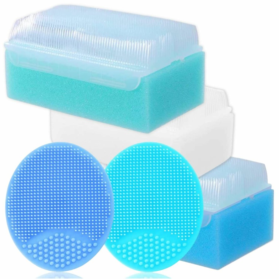 Baby Xforto | Cradle Cap Brush & Baby Comb Set - Newborn Bath Essentials | Baby Cradle Cap Treatment | Baby Scalp Scrubber (6-Pack)