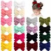 Baby OAOLEER | 40Pcs 3.5Inch Hair Bows Clips For Baby Girls, Oaoleer Neutral Linen Pigtail Bows Double Bun Ponytail Bow Hair Barrettes Accessories For Babies Infant Toddlers Kids In Pairs