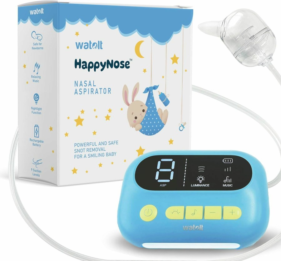 Baby Watolt | The 'Happynose' Nasal Aspirator With 3X Greater Suction For Newborn Infant Baby Toddler Kids & Adults - Rechargeable Snot Booger Mucus Vacuum Device - Nose Sucker Machine