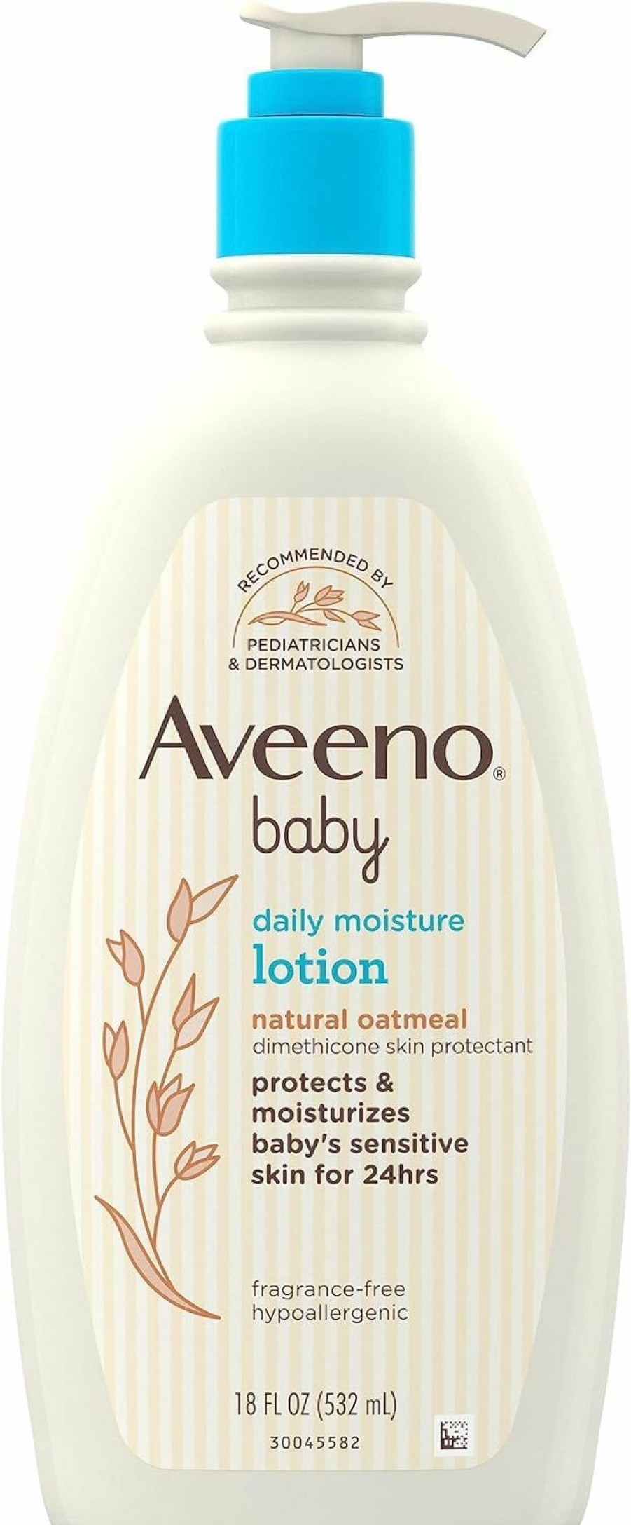 Baby AVEENO BABY | Aveeno Baby Daily Moisture Moisturizing Lotion For Delicate Skin With Natural Colloidal Oatmeal & Dimethicone, Hypoallergenic, Fragrance-, Phthalate- & Paraben-Free, 18 Fl. Oz (Package May Vary)