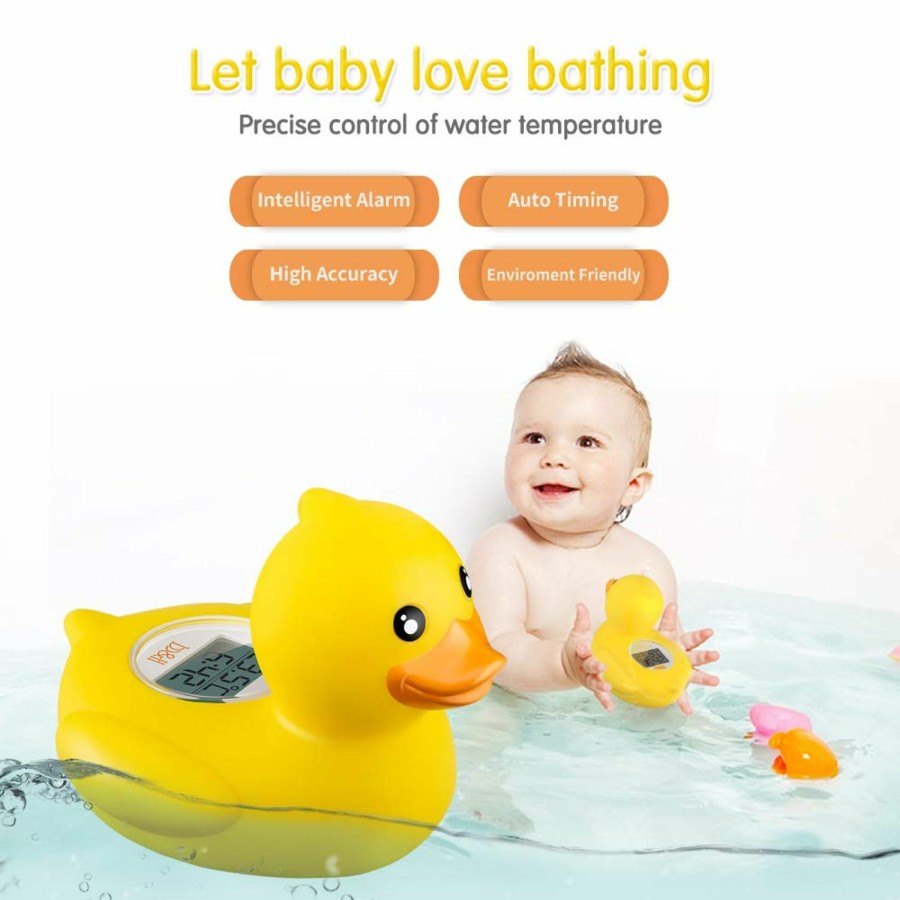 Baby B&H | B&H Baby Bath Thermometer And Room Thermometer - Upgraded Sensor, The Infant Tub Water Temperature Thermometer Floating Toy Safety Products (Diving-Goggles Duck)