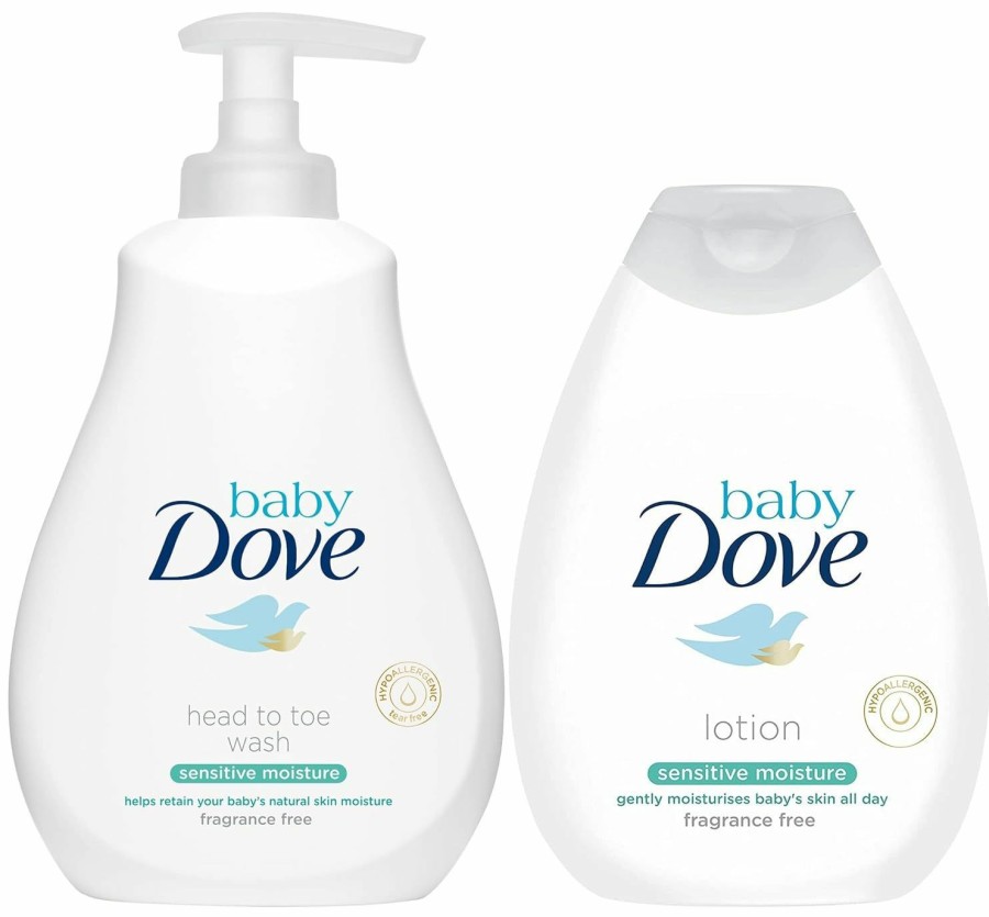 Baby Dove | Baby Dove Sensitive Moisture Bundle: Tip To Toe Wash And Lotion, 13 Ounce Each