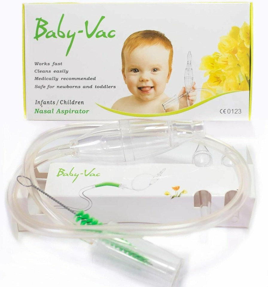 Baby BABY-VAC | Baby-Vac Clinically Tested Baby Nasal Aspirator - Vacuum-Powered Nose Sucker With Suction Head & Cleaning Brush For Safe And Gentle Relief