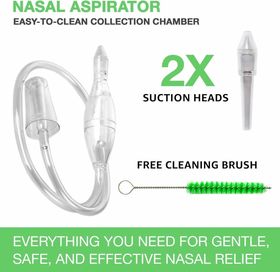 Baby BABY-VAC | Baby-Vac Clinically Tested Baby Nasal Aspirator - Vacuum-Powered Nose Sucker With Suction Head & Cleaning Brush For Safe And Gentle Relief