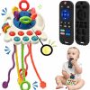 Baby AiTuiTui | Sensory Montessori Baby Teething Toys, Silicone Remote Control Teether Toddler Travel Toys For 3 6 9 18 Months, Educational Learning Toys For Infant Newborn Boy Girl Birthday Gifts