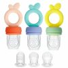 Baby PandaEar | Pandaear 3 Pack Silicone Baby Fruit Food Feeder Pacifier With 3 Sizes Silicone Pouches, Bpa Free Mesh Feeder For Infants