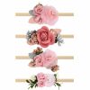 Baby VOBOBE | Vobobe Baby Girl Nylon Headbands Infant Flower Elastic Hair Band Bows Wraps For Newborn Toddler Hair Accessories Pack Of 3 (A-Beige)