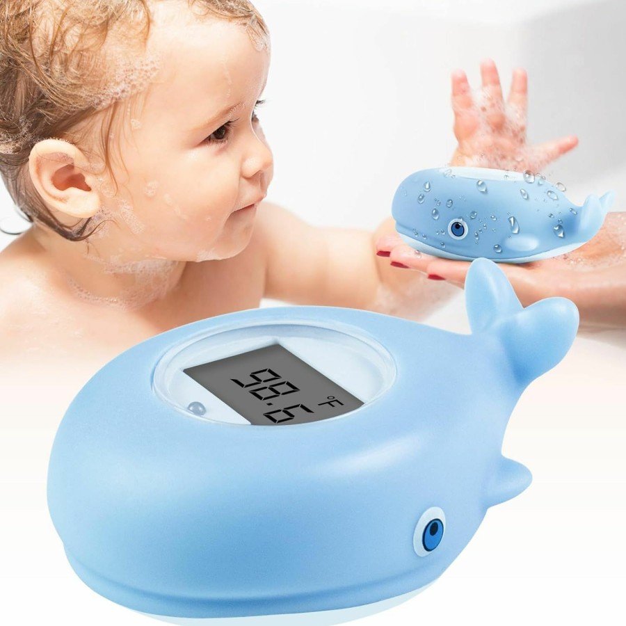 Baby Pircaath | Pircaath Baby Bath Thermometer, Whale Bath Thermometer Baby Safety, Bpa-Free Bath Tub Thermometer, Temp Warning Water Thermometer & Room Thermometer, Bath Thermometer For Pregnancy, Infants, Newborn