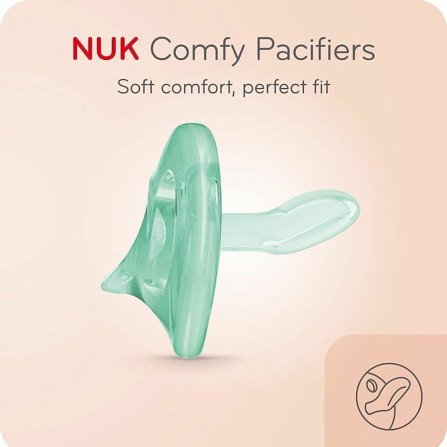 Baby NUK | Nuk Comfy Orthodontic Pacifiers, Timeless Collection, 6-18 Months, 5 Count