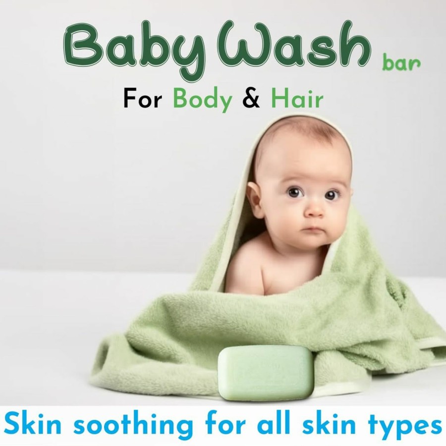 Baby TINOQ | Tinoq Baby Wash And Shampoo | Organic Baby Soap Bar | Hypoallergenic Baby Bath Soap Sensitive Skin | Shea Butter & Coconut Oil | Fragrance Free | Plastic Free | No Sls | Vegan | 3 Bars